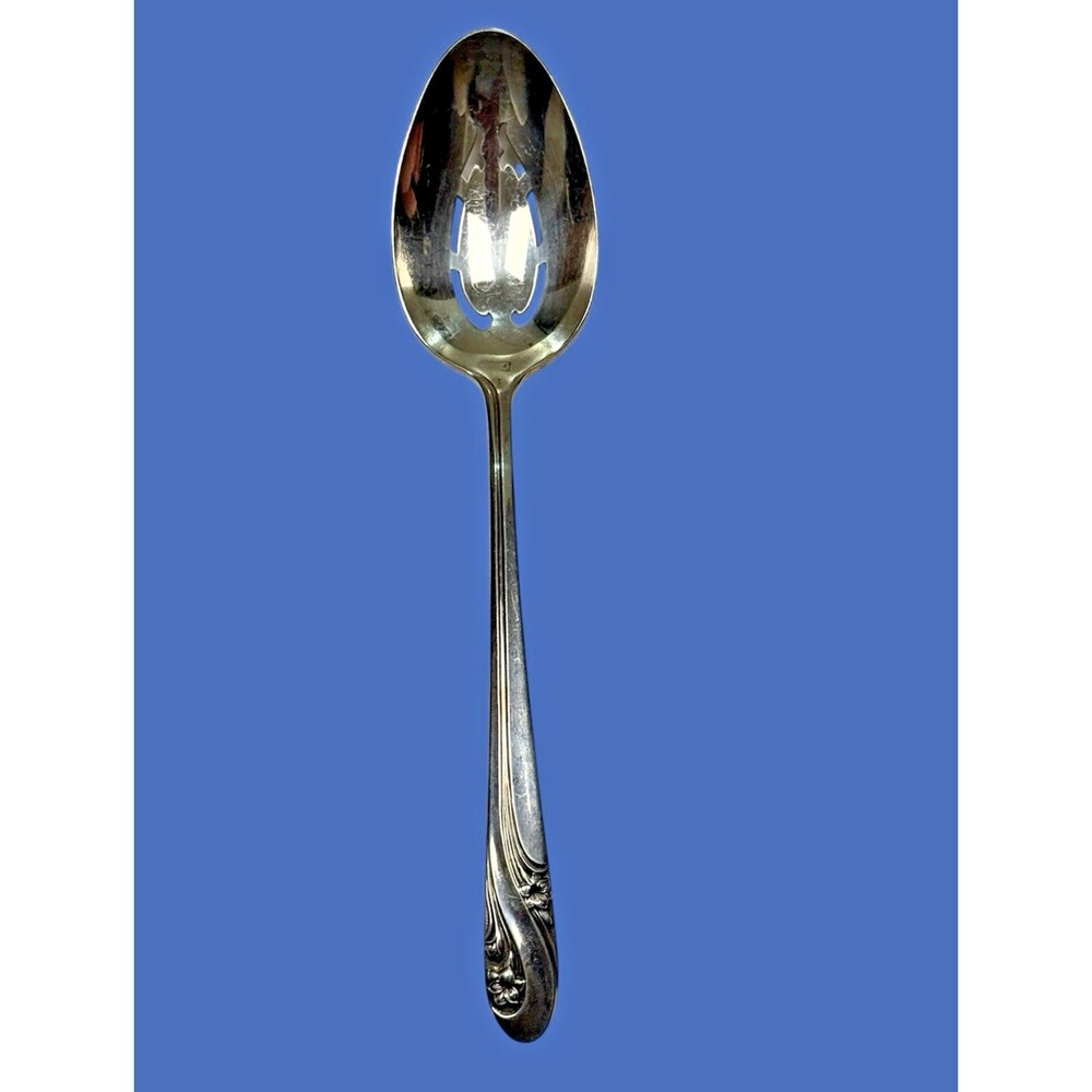 Holmes & Edwards IS Romance Slotted Serving Spoon Vintage‎ Silverplate USA Made